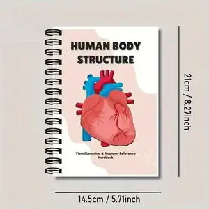 Human Anatomy Notebook, Detailed Illustrations & Diagrams, Ideal for Medical Students & Professionals, Perfect Gift for Healthcare Enthusiasts