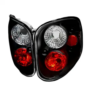 1997-2004 F-150 Flareside Tail Lights (Matte Black Housing/Clear Lens)