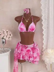 Women's Fashion Three-PieceSwimsuit Set, Stylish Beachwear Swimwear,Comfortable & Trendy Bathing Suit forWomen, Perfect for Pool & Beach