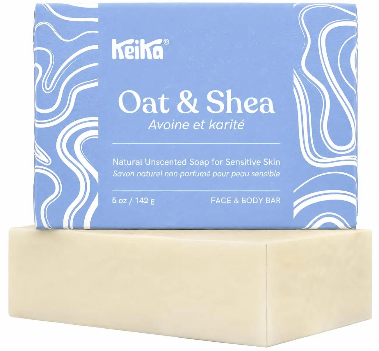 Keika Charcoal Black Soap Bar for Eczema, Psoriasis, Face, Body, Men Women Teens with Oily Skin, 5 oz.