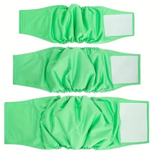 1pc Washable Reusable Male Dog Diapers - Cute Cartoon Graphic - High Absorbency Leak-Proof Puppy Diapers - Boy Dog Diapers