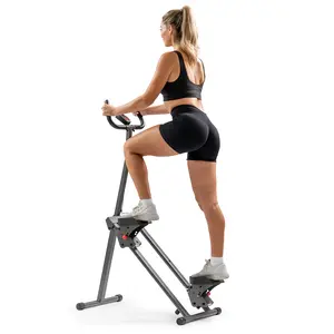 Sunny Health & Fitness Foldable Stair Stepper Climber with Extended Step Range For Full Body Home Workout, Carbon Gray, 330LBS Capacity, Compact Storage Cardio Exercise Machine Dual Handlebars, Vertical Climber for Glutes Strength Exercise Home Gym