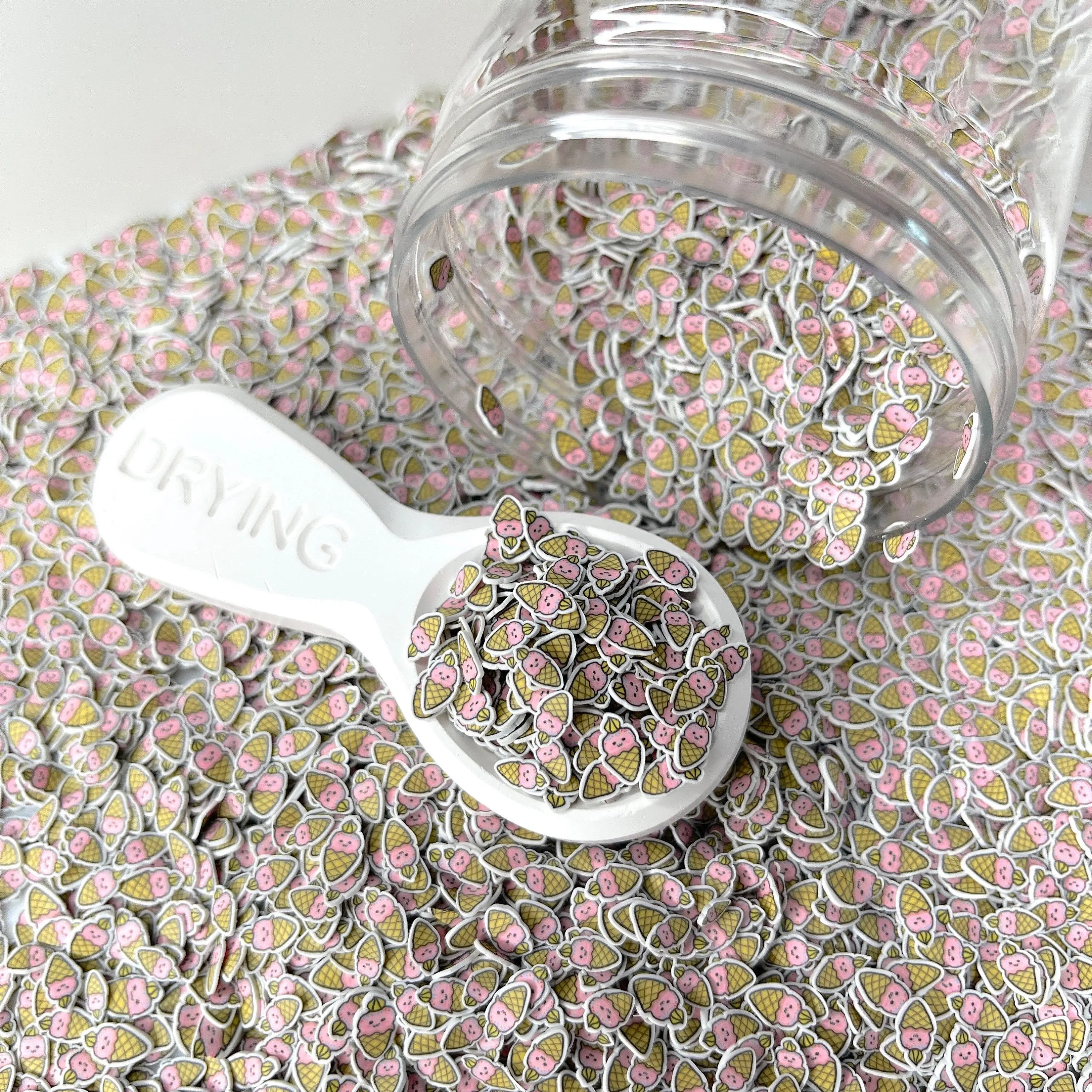 5MM Happy Ice Cream Cone, Food Polymer Clay Sprinkle (NOT EDIBLE) D44-08