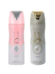 (2pc Bundle Pack) Yara + Yara Moi Perfumed Body Spray Deodorant by Lattafa, 200ml