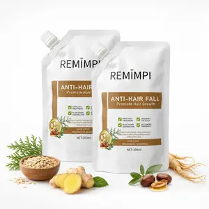 REMIMPI Anti Hair Loss Shampoo Buy 1 Get 1 Free | 2 × 300ml Soft Pouch Herbal Hair Growth Shampoo with Biota Orientalis, Ginger & Ginseng | Thickening, Strengthening & Scalp Nourishing Formula for Men & Women, Reduces Hair Fall & Breakage summerwins