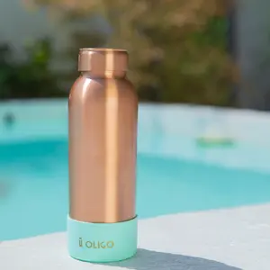 24oz Oligo Trendy Elevated Hydration 100% Certified Pure Copper Water Bottle Drinkware  Washable Mug Tumbler Cup Reusable Portable Portable