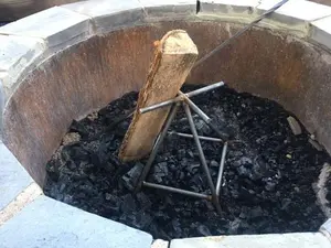 Vertical Fire Pit Grate: Low Smoke Campfire, Patio Chiminea Kiva