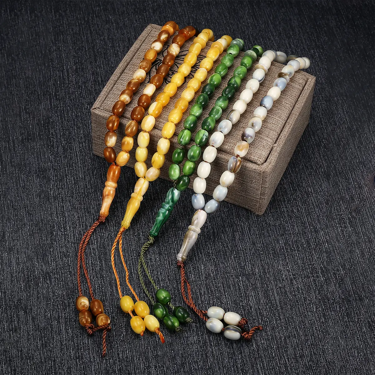 4pc acrylic oval beads, prayer beads, Buddhist beads, suitable as accessories for both men and women