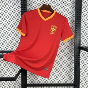 Nation Team BR@.Z.I.L Home Jersey - Short Sleeve, Custom -RED