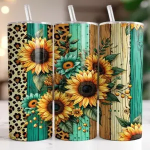 Sunflowers | 20oz Skinny sublimation transfer print out (TRANSFER ONLY, NOT A FINISHED TUMBLER)