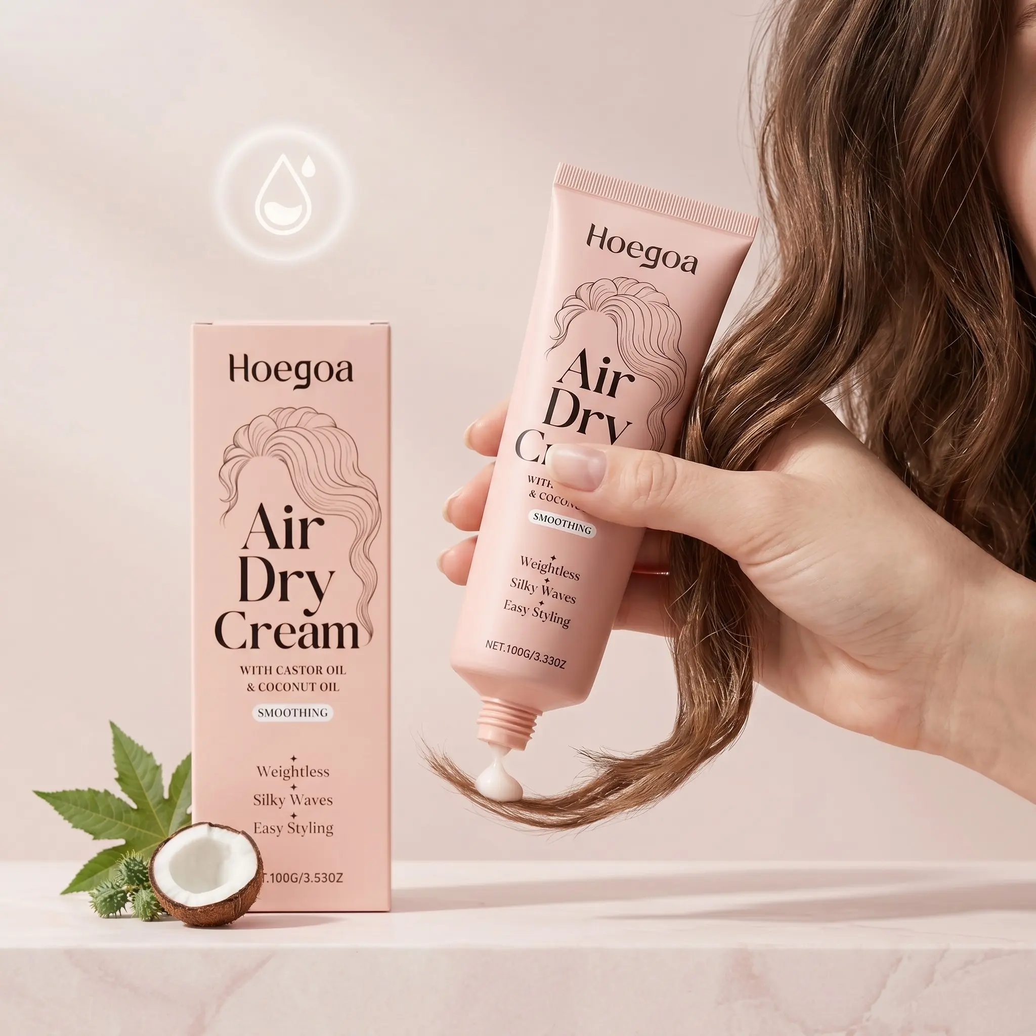 2-Pack Curl Defining Cream, Refreshing Moisturizing, Nourishing Hair, Natural Curls, Perfect Curls, Styling & Conditioning Hair Cream, Curly Hair Products, Curl Defining Formula