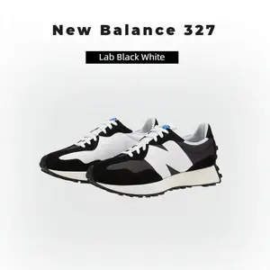 New Balance 327 MS327LB1 Lab Black White Classic Sneakers for Men and Women Comfortable Stylish Design Unisex Appeal