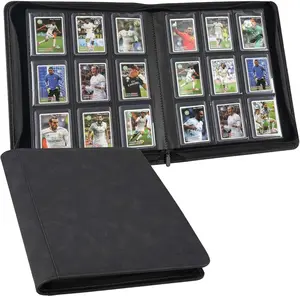 Toploader Binder with 9-Pocket Pages Holds 288 3x4 Rigid Cases Durable Sleeves for Storage Display Black Card Holder for Collectible Sports Cards