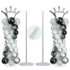 Balloon Arch Stand Kit (2 pcs), 7ft Adjustable Metal Column for Weddings, Parties & Showers