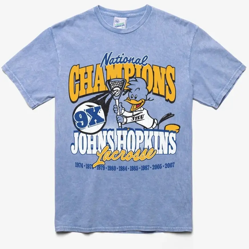 JOHNS HOPKINS BLUE JAYS PAST CHAMPS LOCKER VINTAGE TUBULAR TEE
