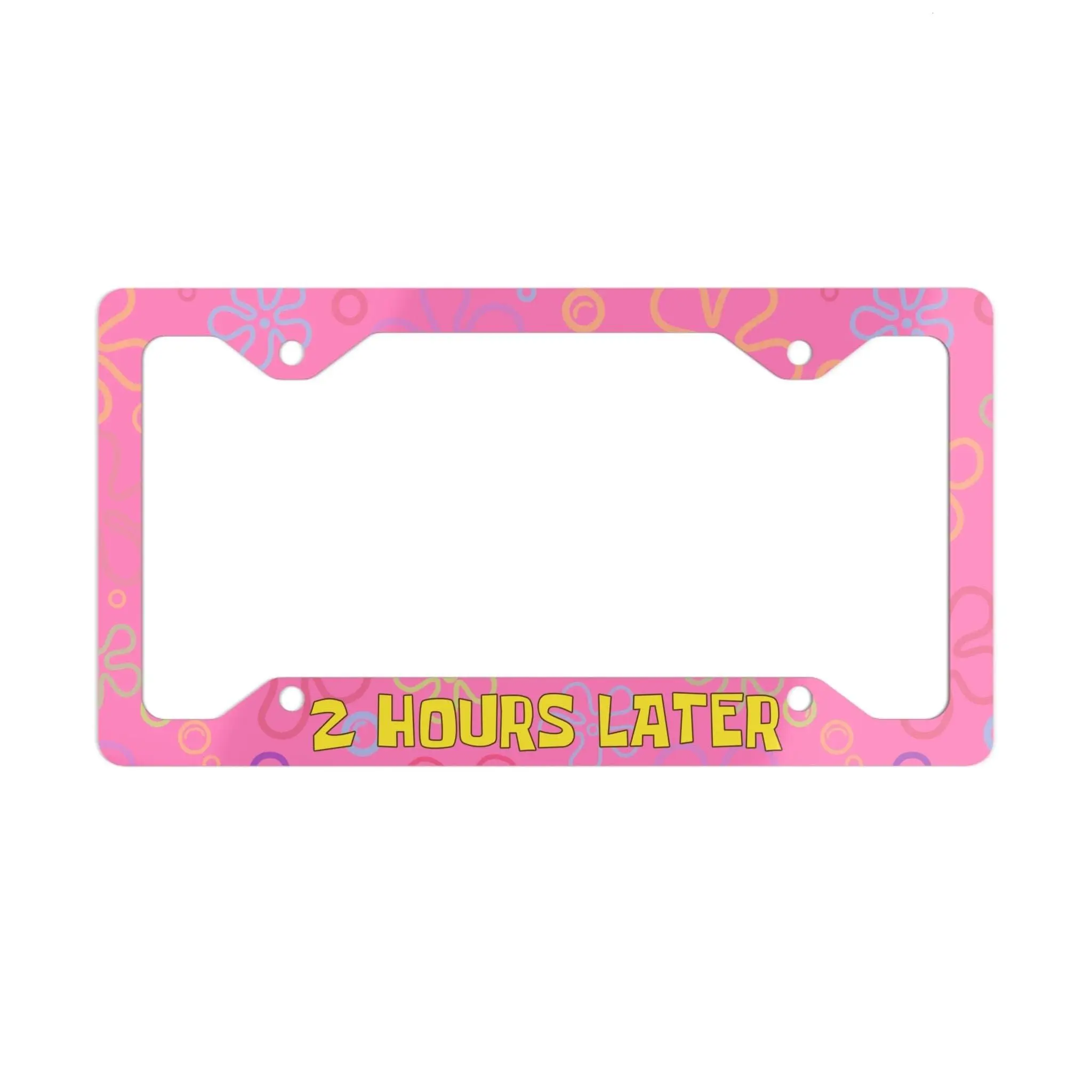 Pink 2 Hours Later Under The Sea Car License Plate Frame, y2k Car Accessories, Cute Car Decor Gift