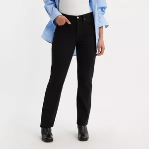 Levi's Women's High-Rise 501 Jeans - Black Sprout 24: Midweight Denim, Straight Fit, 30" Inseam