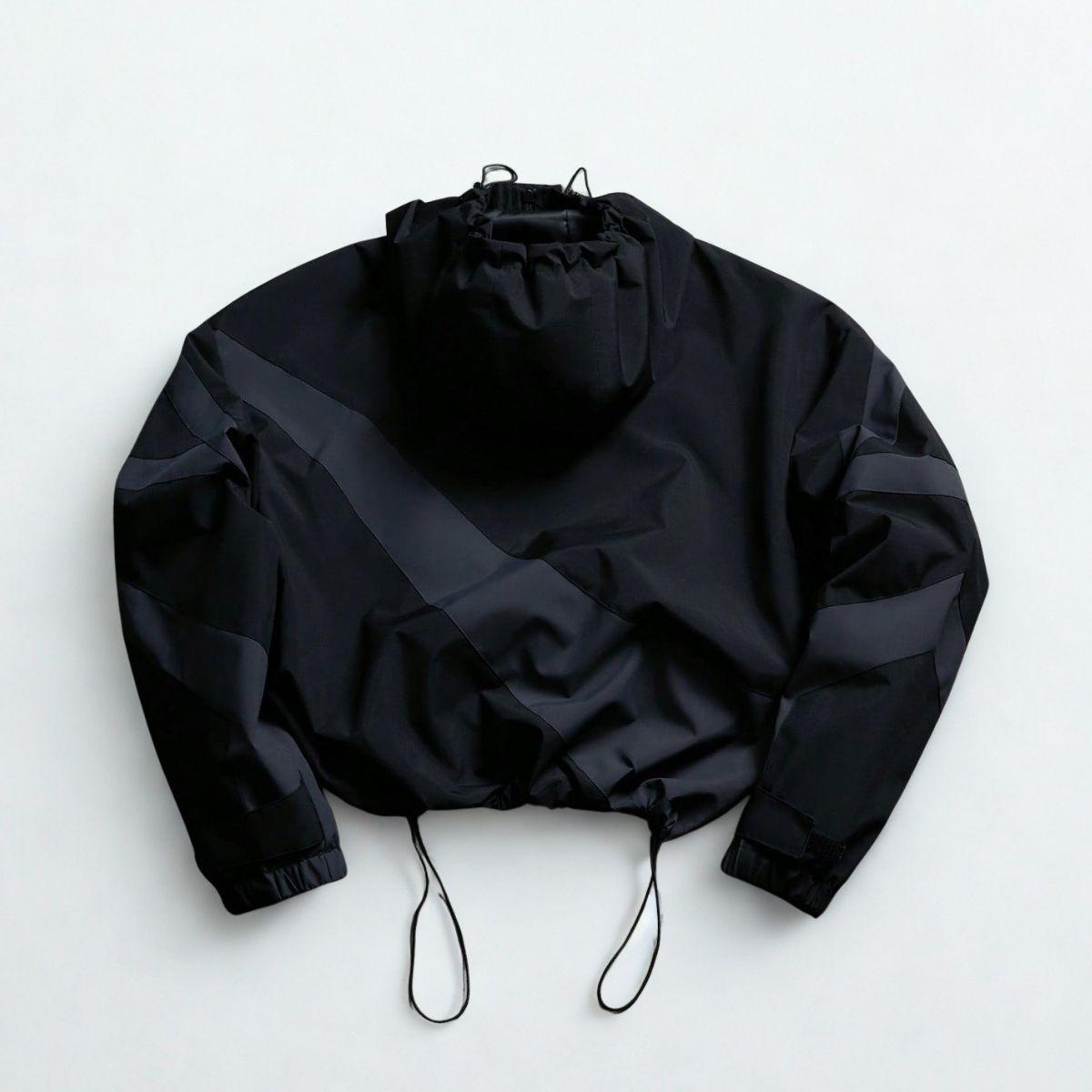 Men’s American high-street color-block streetwear brand hooded jacket with star icon print — casual functional outerwear