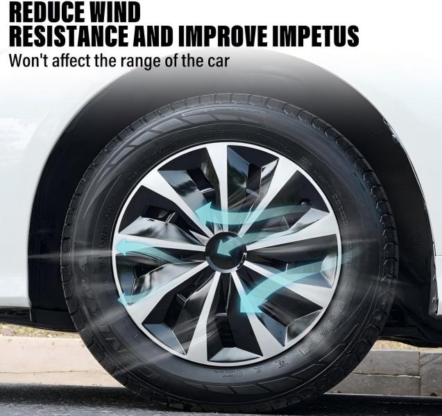 16 Inch Wheel Rim Covers Set of 4 | Universal Hubcaps for Steel Rims, Car Truck SUV Van Wheel Decor & Protection