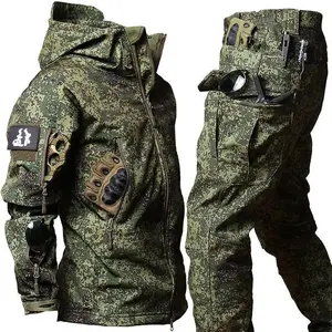 MultipleColorsThickenSoftShellWinterWorkSharkskinStormHoodedJacketHikingClothingFishingTracksuitSetSportswearMen'sclothing