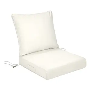 Aoodor 23x26 Inch Outdoor Deep Seat Cushion Set, Waterproof Patio Furniture Cushions with Adjustable Straps & Removable Cover for Patio, Deck, or Garden