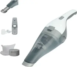 BLACK DECKER dustbuster Cordless Handheld Vacuum, Portable Car Vacuum Cordless Rechargeable, Wall Mount, Strong Suction QuickClean (HNVC215B10)