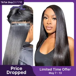 LUVME 100% Virgin Human Hair Extensions Seamless & Invisible Edge Straight, Body Wave, Kinky Curly, Yaki Straight, Messy Burmese Curl Clip-In Limited Time Offer TikTok Exclusive #luvmenewarrivals