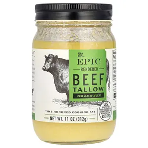 Epic Bar Rendered Grass Fed Beef Tallow, 11 oz (312 g)