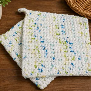 Aesthetic Handmade Crochet Potholders, Kitchenware for Oven & Baking Use