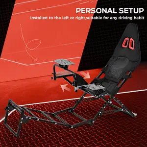 Supllueer Foldable Racing Simulator Cockpit, compatible with  G29/G920/G923,  T248/T300 Direct Drive Wheels (up to 10Nm). Wheel and Pedals are not included.