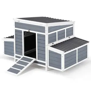 YODOLLA 56" Large Chicken Coop Wooden Chicken Cage Hen House, Outdoor Yard Poultry Pet Hutch for Small Animal Coops with Nesting Box