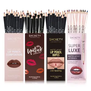 48-Color Matte Set, Lip Liner Kit, Lip Pencil, Makeup, Waterproof and Long-Lasting, Easy to Apply for Full Lips, Defines Sexy, Unique Lips in Coffee Shades #GLOBAL PICKS
