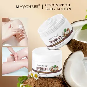 MAYCHEER Daily Moisturizing Body Cream, Body Lotion (For All Skin Types), Coconut Oil Body Lotion. Scent Scented