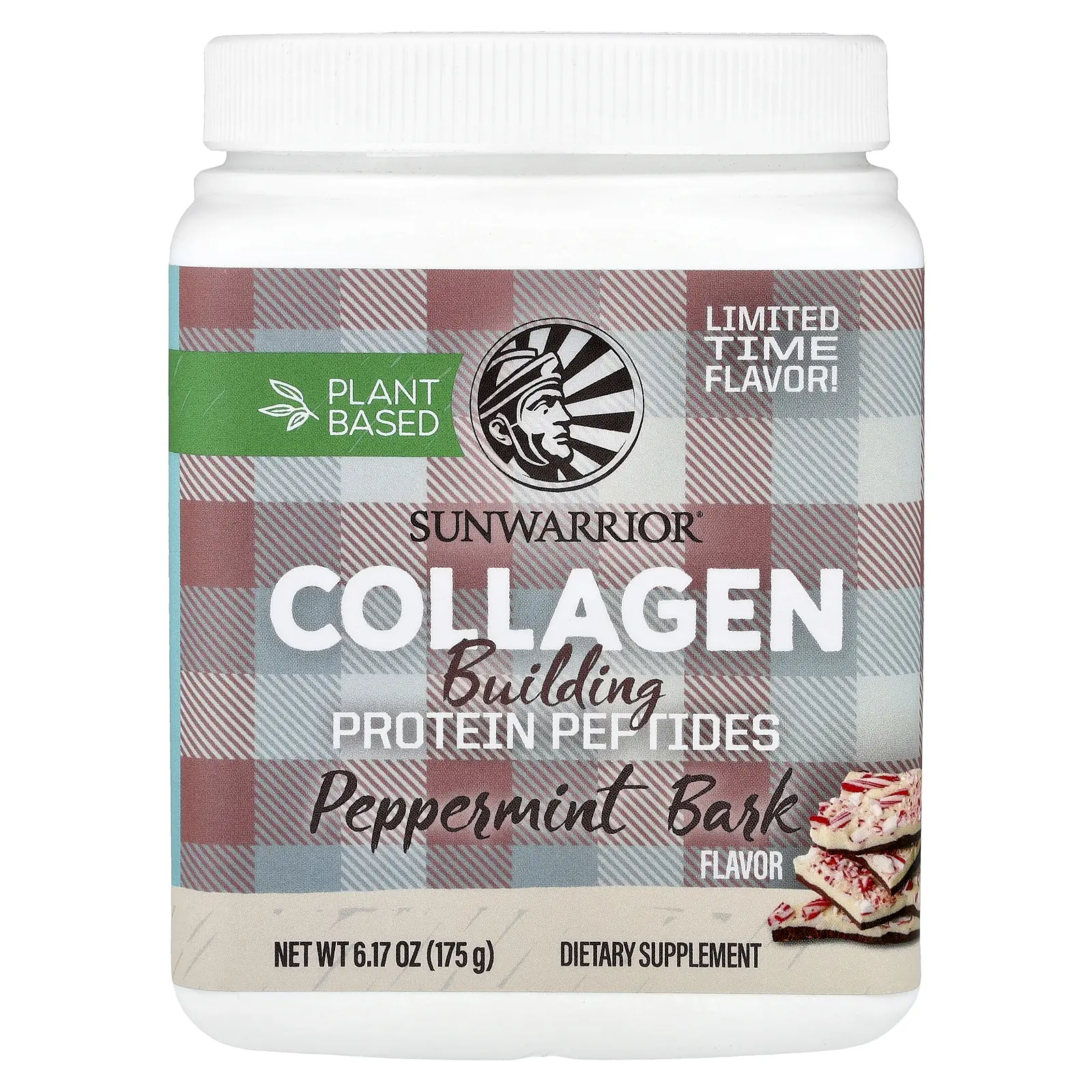 Sunwarrior Plant Based Collagen, Peppermint Bark, 6.17 oz (175 g)
