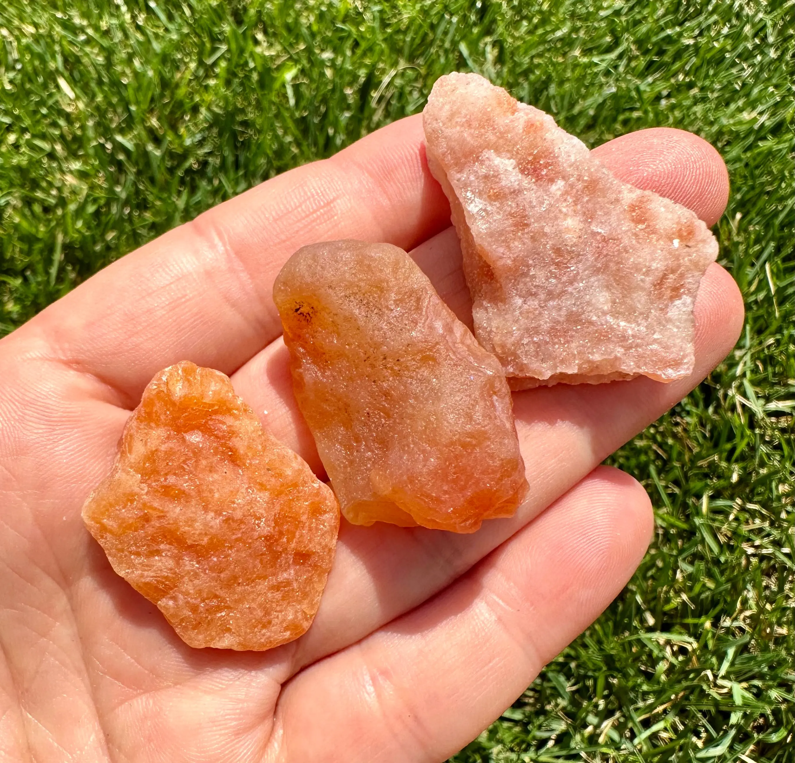 Raw Sacral Chakra Stone Set, Orange Calcite, Carnelian, Sunstone, Crystals for Sacral Chakra, Creativity, Positivity