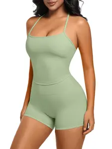 Two-Piece Set Women's Solid Backless Cami Top & High Waist Skinny Shorts Tracksuit Set, Sports Slim Fit, Sporty Breathable Outfits for Yoga Gym Workout Running, Ladies Sportswear for All Seasons, Black Girl Outfits