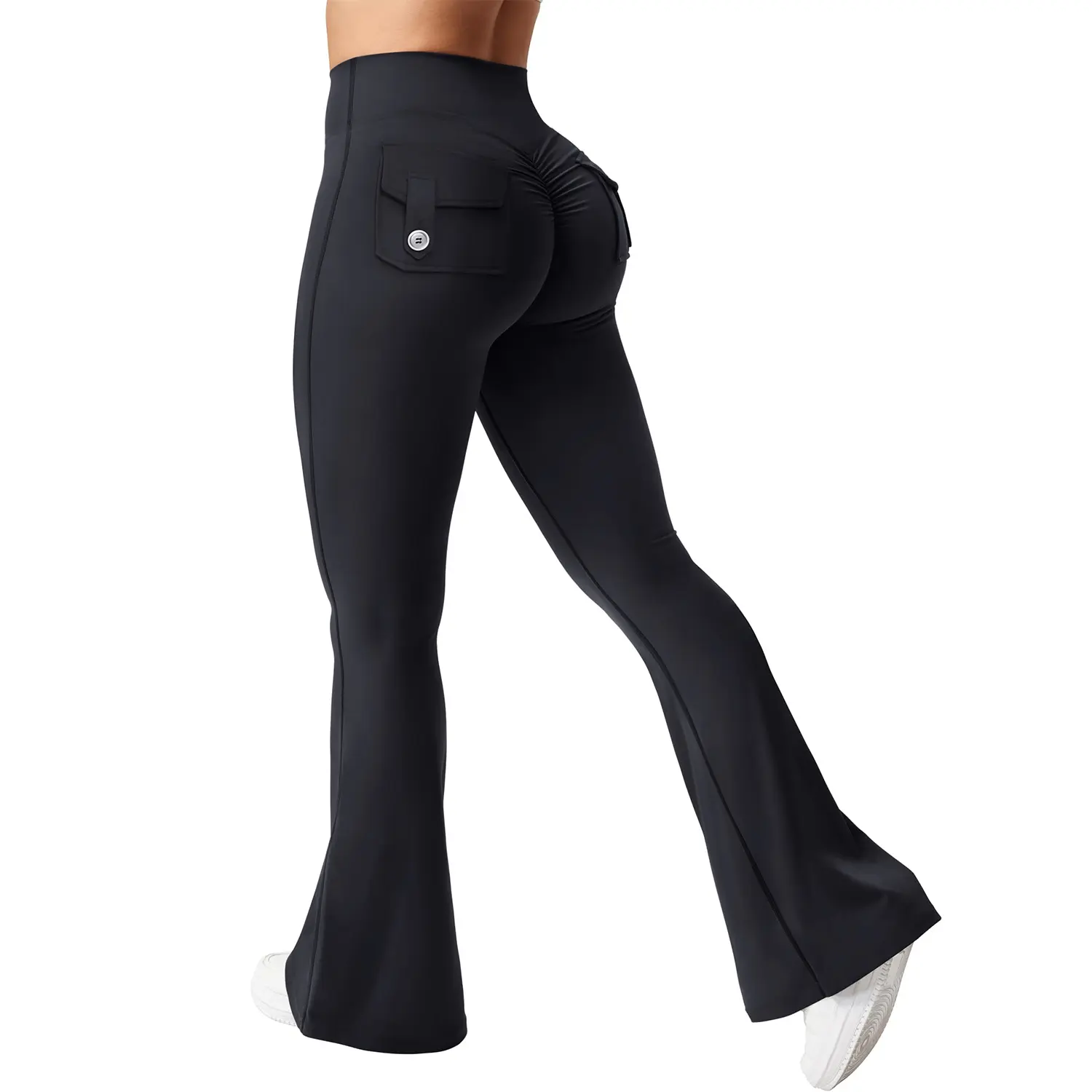 JOJOANS Flare Leggings with Pockets for Women Scrunch Workout Leggings Butt Lifting Gym Yoga Pants TikTokShopBlackFriday