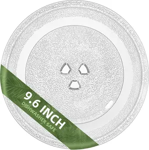 Smallest 9.6 Inch Microwave Plate Replacement Compatible With Panasonic Microwave Glass Plate F06016D00XN, 9.6" Microwave Plate Replacement for Nostalgia 0.7 cu.ft. 700W small retro microwaves