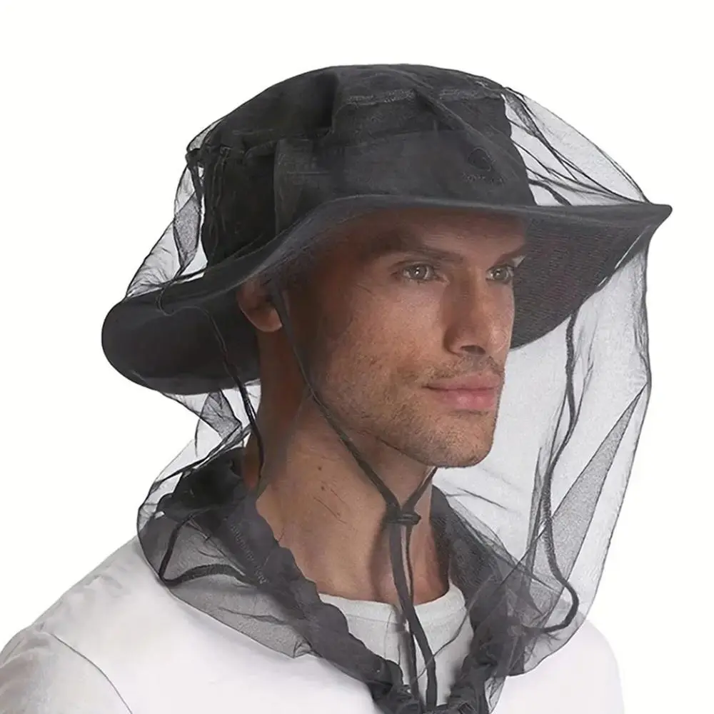 Outdoor Mosquito Head Net, Insect Proof Hood for Outdoor Activities, Camping Hiking Fishing, Unisex Fit Face Cover Mesh Veil, Must-Have Outdoor Sports Mosquito Protection, Breathable Design, Versatile Use