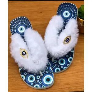 Evil eye flip flops