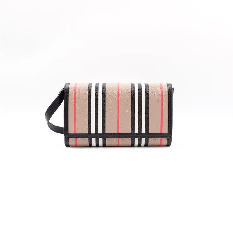 Pre-owned BURBERRY Coated Canvas Crossbody Bags Stripe Cross Body Bag H ZY0000409624