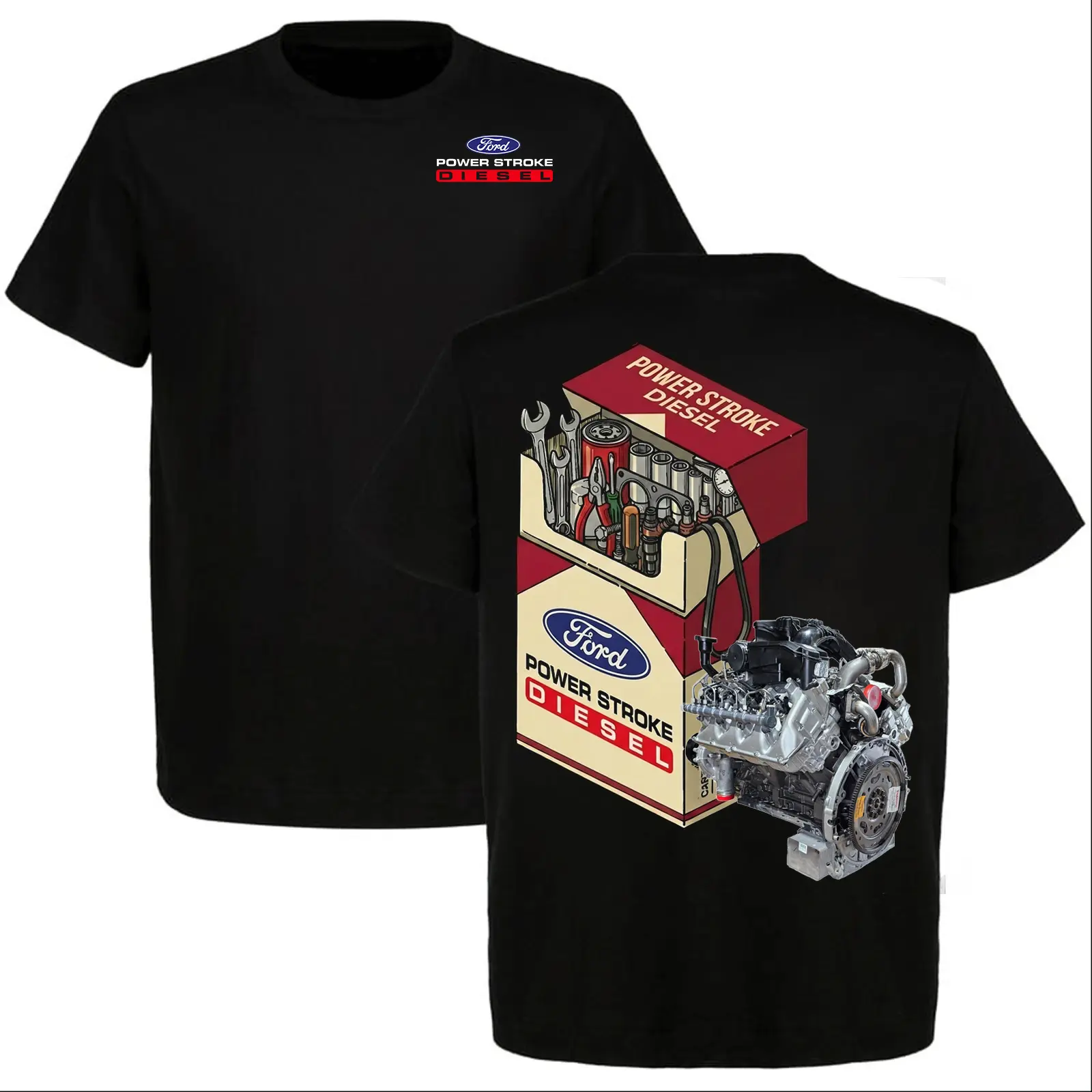 Ford Power Stroke Diesel 'Engine Performance' Graphic T-shirt, Diesel Power Shirt, Perfect For Diesel Truck EnthusiastClothing, Streetwear, CasualWear