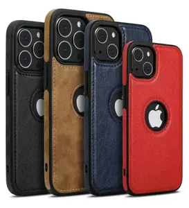 Shockproof Luxury Slim Leather Defender Case Cover For Apple iPhone 15 / 14 / 13 / Plus / Pro / Pro Max / SE 2nd / SE 3rd /  Durable Protection Protective Protector