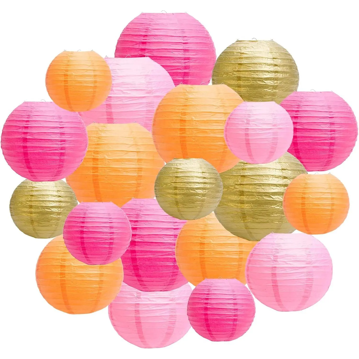 Paper Lanterns Party Decorations, Hanging Paper Lanterns for Graduation  Shower Birthday Decorations Round Chinese Lanterns Pack of 20  Orange