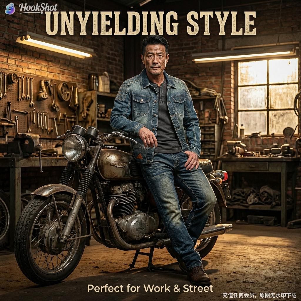 Men's Blue Denim Jacket & Jeans Matching Set, Vintage Streetwear Double Denim Outfit, Casual Regular Fit Mid-Wash Co-Ord, Trendy Spring Daily Wear, Comfortable Durable All-Denim Ensemble for Modern Men's Street Style