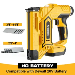 Ecarke Cordless 18GA  5/8 to 1-1/4 Inch Brad Nailer for Dewalt 20V, 【Battery NOT Included】, 2 Mode 18 Gauge Nail Gun with 1000 Nials for Wood Carpentry, Brushless fathersdaygift