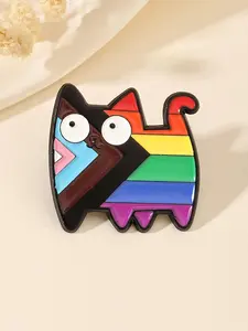 Cute Cat Design Brooch, Lapel Brooch, Fashion Lapel Pin, Fashionable Alloy Animal Badge Fashion Accessory for Daily Clothing Decor, Trendy All-match & Exquisite Brooch for Birthday Gift