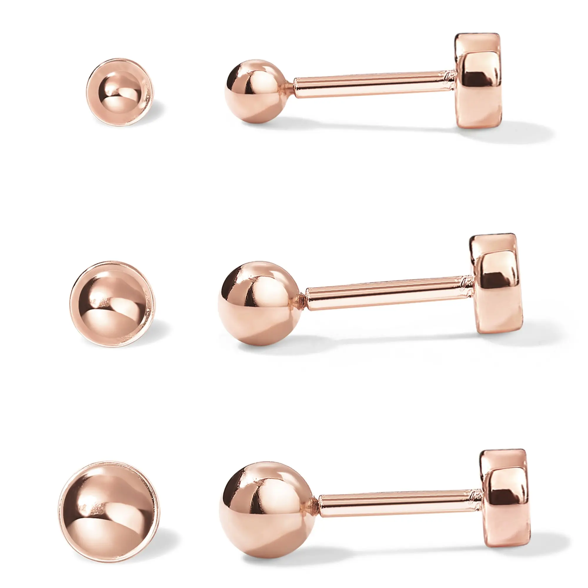 3-Size Pack - Rose Gold