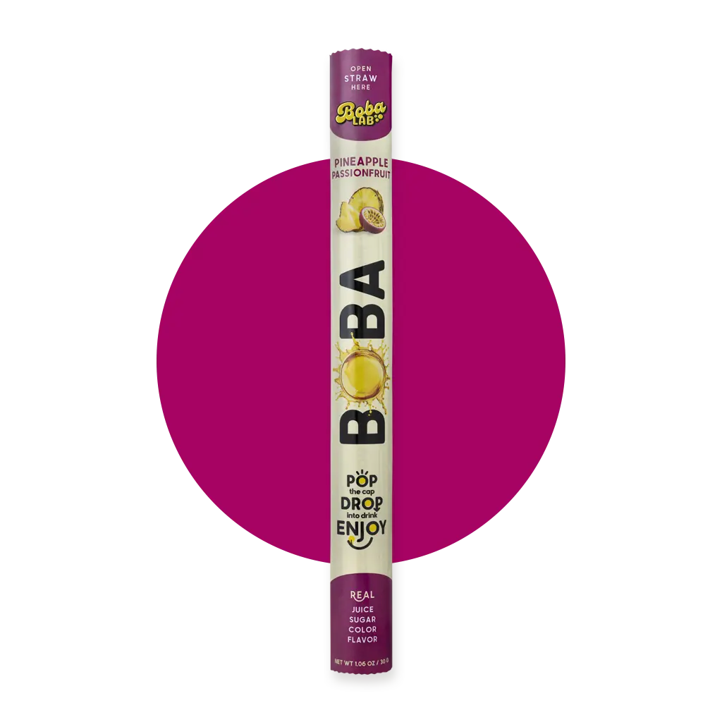 Pineapple Passionfruit Boba Straw