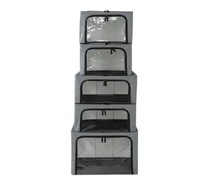 Periea Set of 5 Assorted Collapsible Storage Boxes